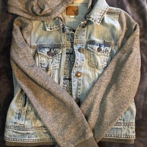 American Eagle Denim Cropped Jacket